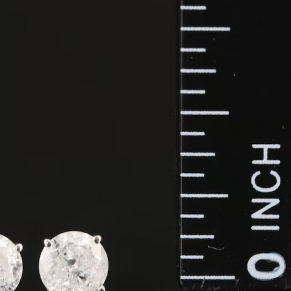1.02ctw Solitaire Diamond Earrings 14K - Picture 2 of 6